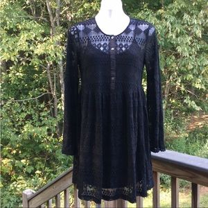 Romeo and Juliet Couture lace over liner dress L NWT